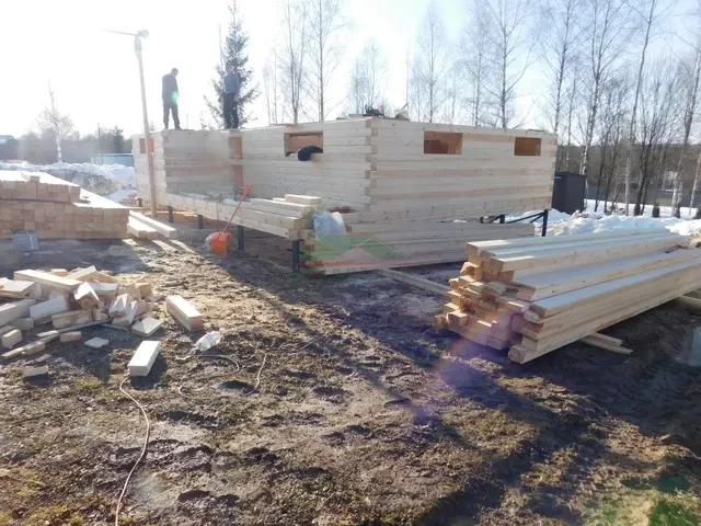 Строительство дома из бруса по проекту ДБ 169 в Можайском районе, д. Изумрудное Озеро 2, фото 11 из 28