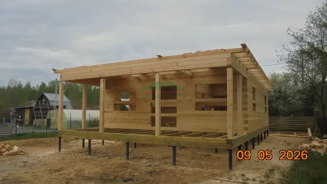 Строительство дома из бруса 8х10 м в Орехово Зуевском районе, СНТ Южный, фото 12 из 21