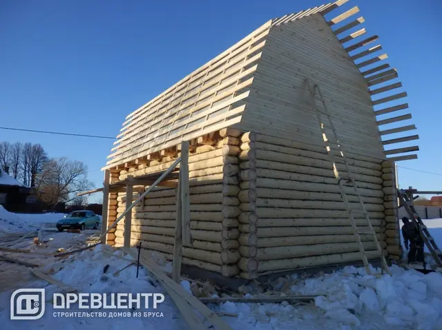 Строительство дома из бревна, размером 7х8 Владимирская обл, Кальчугинский район, фото 14 из 17