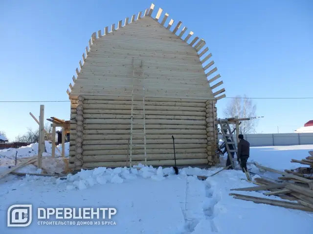Строительство дома из бревна, размером 7х8 Владимирская обл, Кальчугинский район, фото 13 из 17