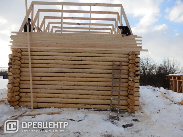Строительство дома из бревна, размером 7х8 Владимирская обл, Кальчугинский район, фото 8 из 17
