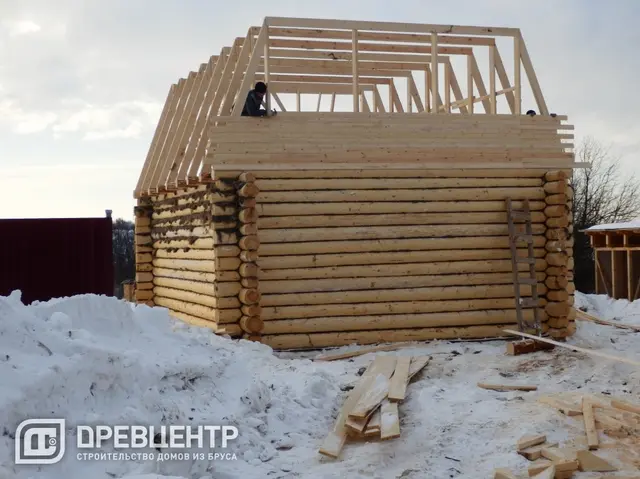 Строительство дома из бревна, размером 7х8 Владимирская обл, Кальчугинский район, фото 9 из 17
