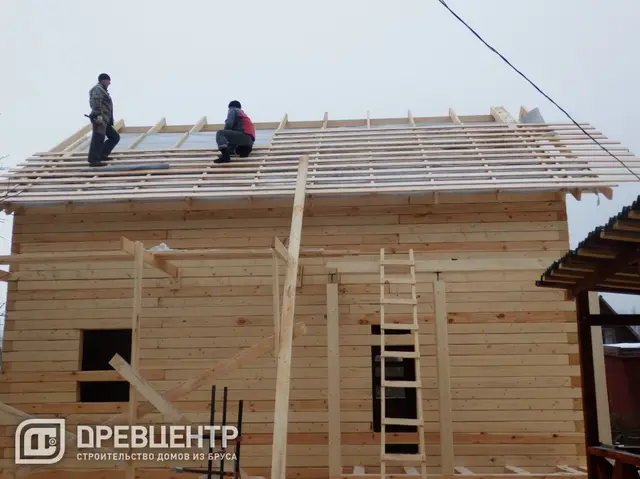 Строительство дома из бруса 8х8, Наро-Фоминский район, д.Новозыбинка, фото 13 из 23