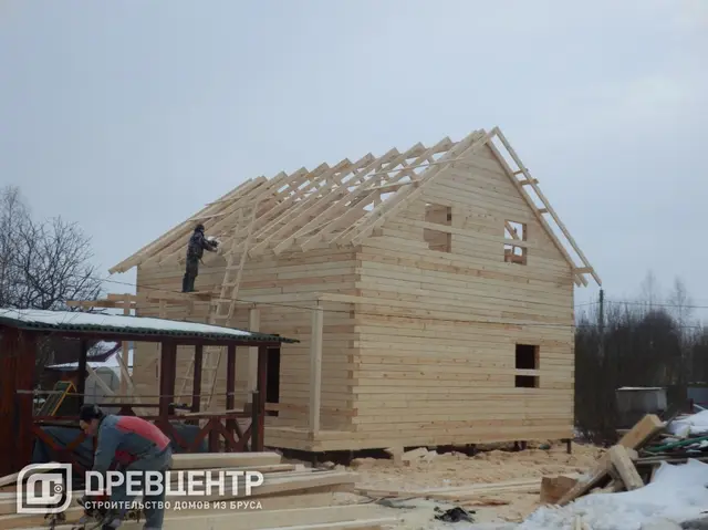 Строительство дома из бруса 8х8, Наро-Фоминский район, д.Новозыбинка, фото 11 из 23