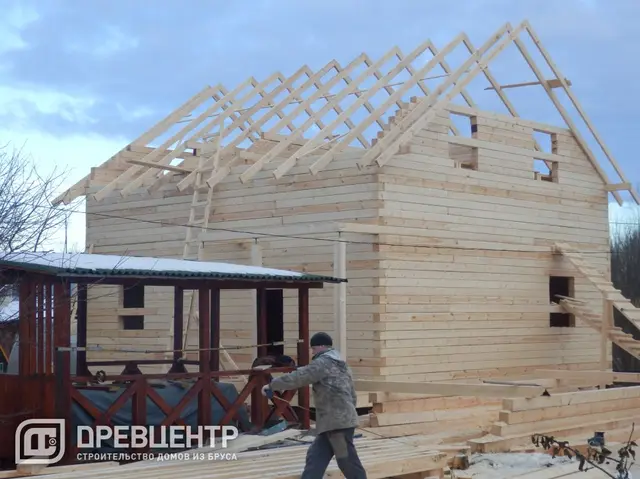 Строительство дома из бруса 8х8, Наро-Фоминский район, д.Новозыбинка, фото 10 из 23