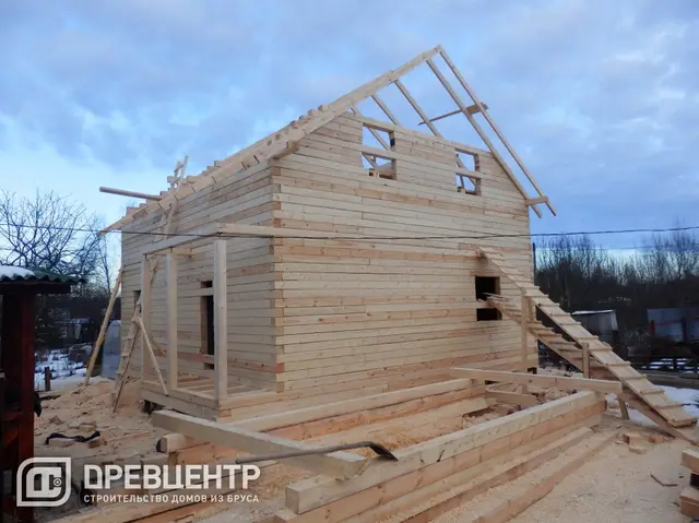 Строительство дома из бруса 8х8, Наро-Фоминский район, д.Новозыбинка, фото 9 из 23