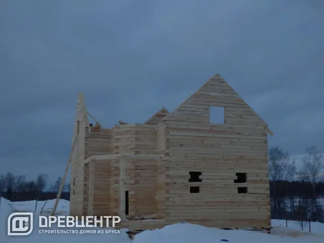 Строительство дома из бруса размером 8х8 Калужская обл, Медынский район, фото 13 из 26