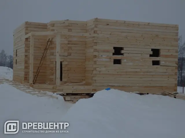 Строительство дома из бруса размером 8х8 Калужская обл, Медынский район, фото 10 из 26