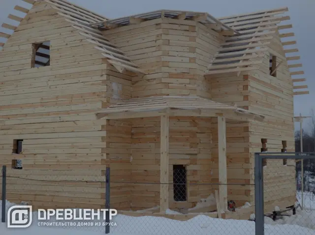 Строительство дома из бруса размером 8х8 Калужская обл, Медынский район, фото 21 из 26
