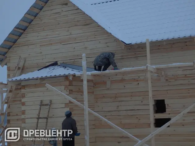 Строительство дома из бруса размером 8х8 Калужская обл, Медынский район, фото 22 из 26