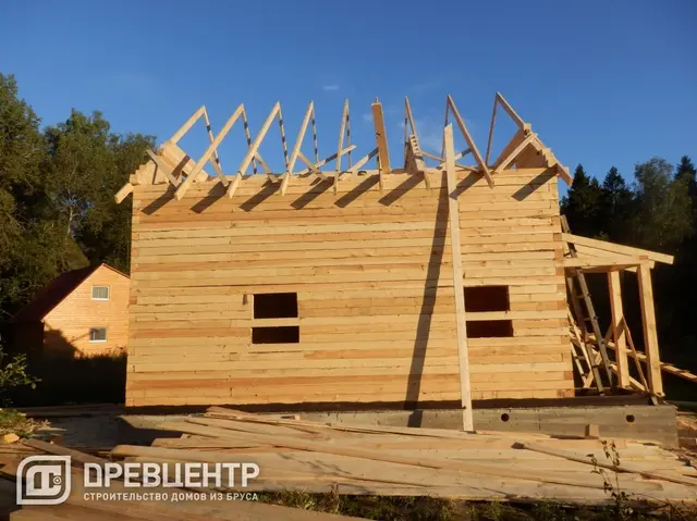 Строительство дома из бруса размеров 8х8 Московская обл.Рузский р-он., фото 16 из 25