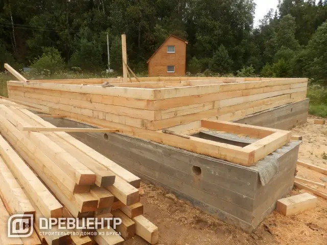 Строительство дома из бруса размеров 8х8 Московская обл.Рузский р-он., фото 7 из 25