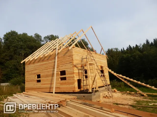 Строительство дома из бруса размеров 8х8 Московская обл.Рузский р-он., фото 15 из 25