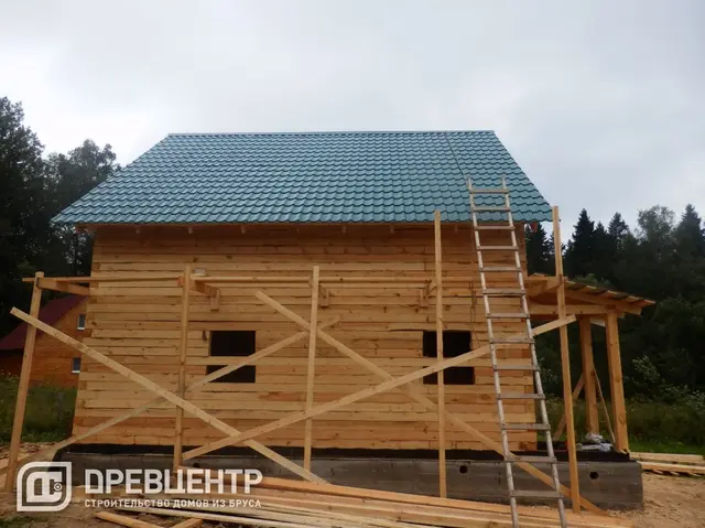 Строительство дома из бруса размеров 8х8 Московская обл.Рузский р-он., фото 24 из 25