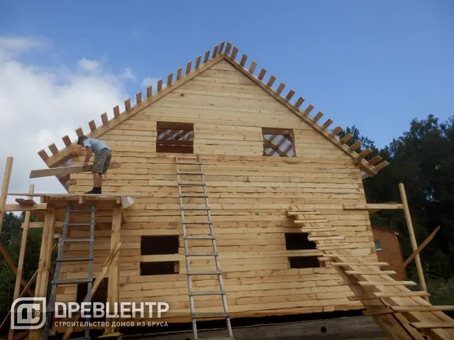 Строительство дома из бруса размеров 8х8 Московская обл.Рузский р-он., фото 21 из 25
