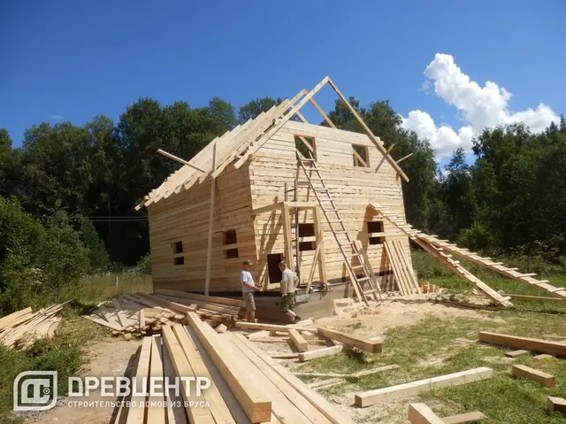 Строительство дома из бруса размеров 8х8 Московская обл.Рузский р-он., фото 18 из 25