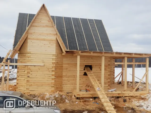 Строительство дома из бруса размером 8х10 с "эркером", Можайский район д.Моденово, фото 19 из 19