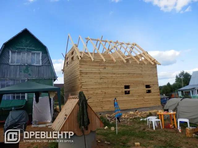 Строительство дома из бруса размером 8*8 Наро-Фоминский район, д.Любаново, фото 7 из 16