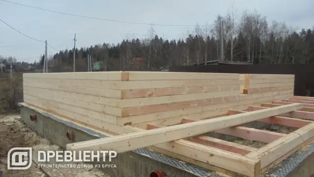 Строительство дома из бруса по проекту ДБ82 в Солнечногорском район д.Кочергино, фото 10 из 20