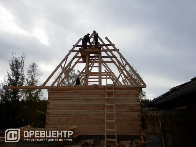 Строительство дома из бруса размером 7х9 Ступинский район, Соколова Пустынь, фото 12 из 20