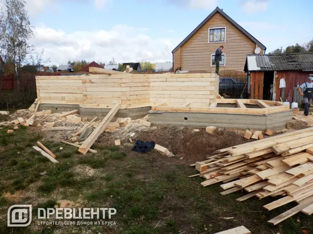 Строительство дома из бруса размером 7х9 Ступинский район, Соколова Пустынь, фото 8 из 20