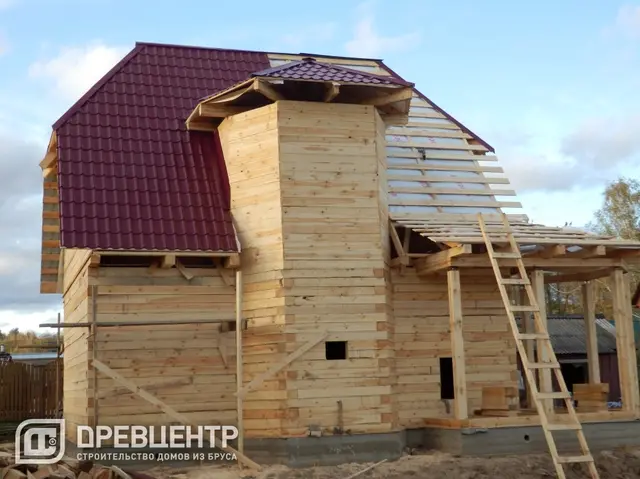 Строительство дома из бруса размером 7х9 Ступинский район, Соколова Пустынь, фото 16 из 20