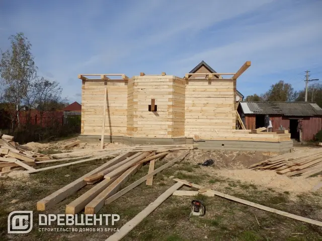 Строительство дома из бруса размером 7х9 Ступинский район, Соколова Пустынь, фото 10 из 20