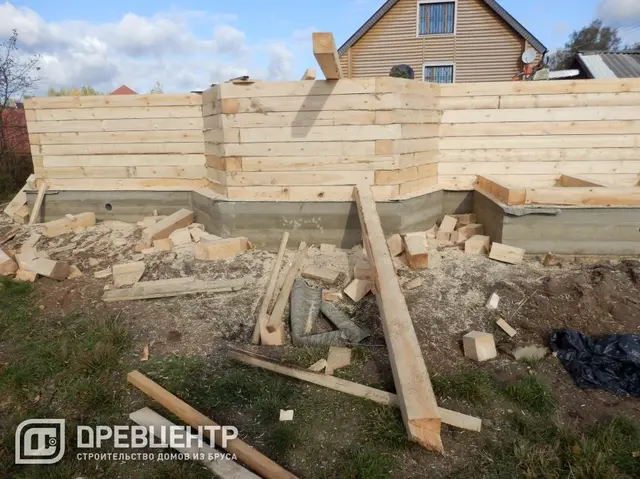 Строительство дома из бруса размером 7х9 Ступинский район, Соколова Пустынь, фото 9 из 20