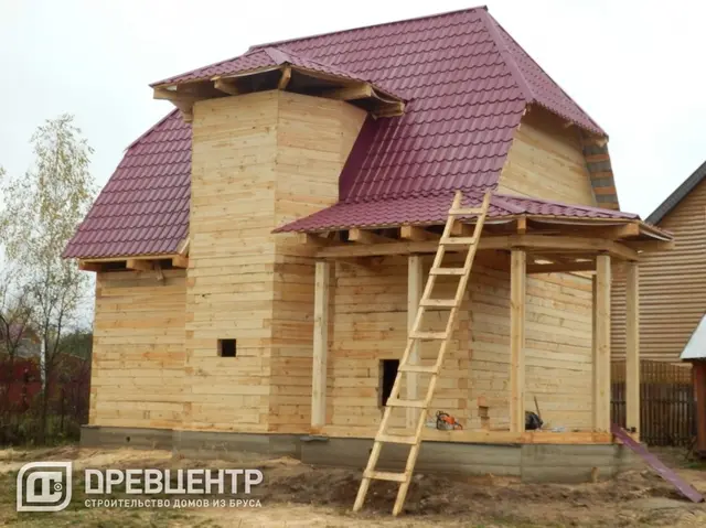 Строительство дома из бруса размером 7х9 Ступинский район, Соколова Пустынь, фото 18 из 20