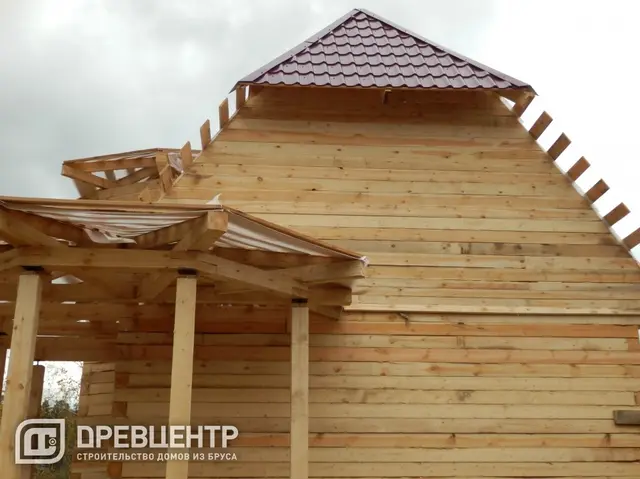 Строительство дома из бруса размером 7х9 Ступинский район, Соколова Пустынь, фото 14 из 20
