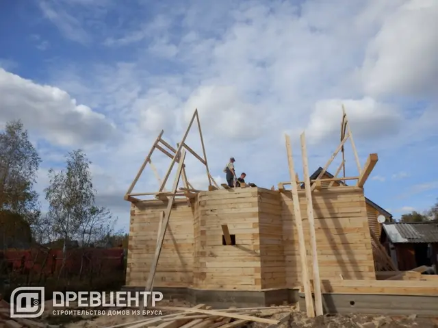 Строительство дома из бруса размером 7х9 Ступинский район, Соколова Пустынь, фото 11 из 20