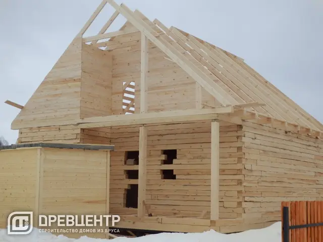 Строительство дома из бруса размером 8х9 Волоколамский район, фото 17 из 23