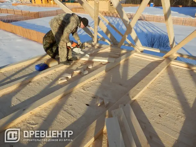 Строительство дома из бруса размером 8х9 Волоколамский район, фото 15 из 23
