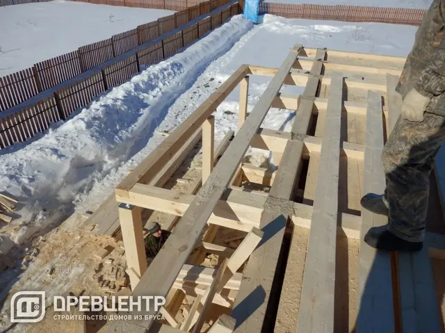 Строительство дома из бруса размером 8х9 Волоколамский район, фото 12 из 23