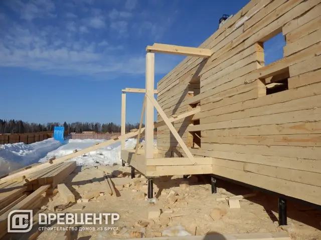 Строительство дома из бруса размером 8х9 Волоколамский район, фото 10 из 23