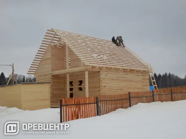 Строительство дома из бруса размером 8х9 Волоколамский район, фото 19 из 23