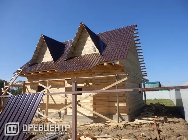 Строительство дома из бруса размером 7х9 с "эркером"Заокский р-он, фото 48 из 54