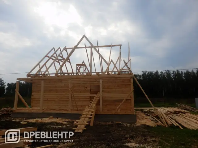 Строительство дома из бруса размером 7х9 с "эркером"Заокский р-он, фото 40 из 54