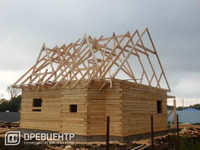 Строительство дома из бруса размером 7х9 с "эркером"Заокский р-он, фото 41 из 54