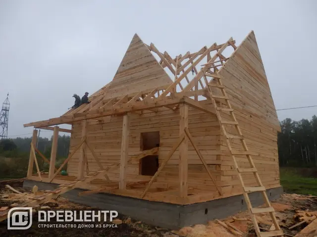 Строительство дома из бруса размером 7х9 с "эркером"Заокский р-он, фото 44 из 54
