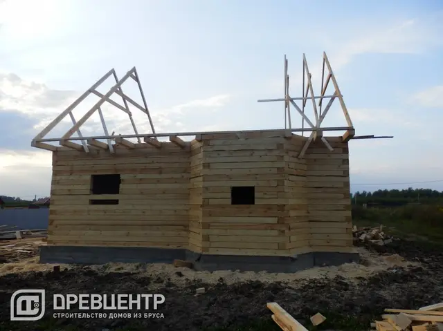 Строительство дома из бруса размером 7х9 с "эркером"Заокский р-он, фото 38 из 54