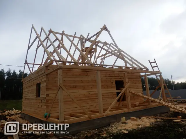 Строительство дома из бруса размером 7х9 с "эркером"Заокский р-он, фото 43 из 54