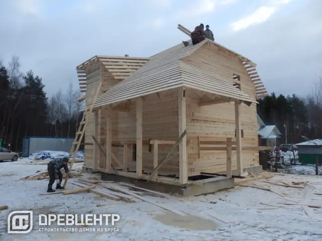 Строительство дома из бруса, размером 7х9 Раменский район д.Юрово, фото 22 из 27
