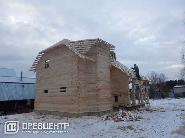 Строительство дома из бруса, размером 7х9 Раменский район д.Юрово, фото 20 из 27