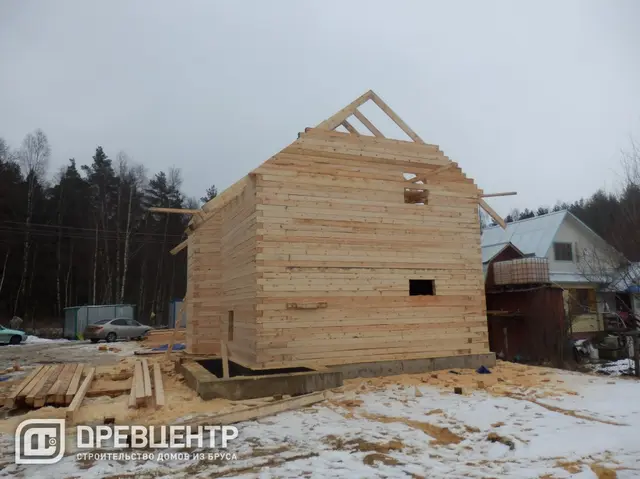 Строительство дома из бруса, размером 7х9 Раменский район д.Юрово, фото 15 из 27