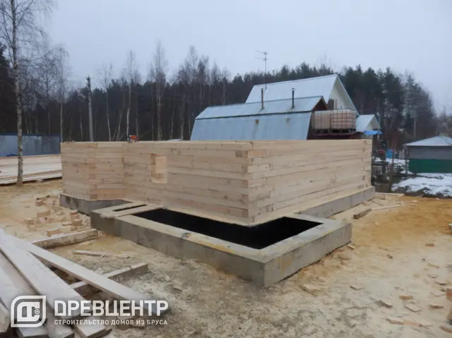 Строительство дома из бруса, размером 7х9 Раменский район д.Юрово, фото 7 из 27
