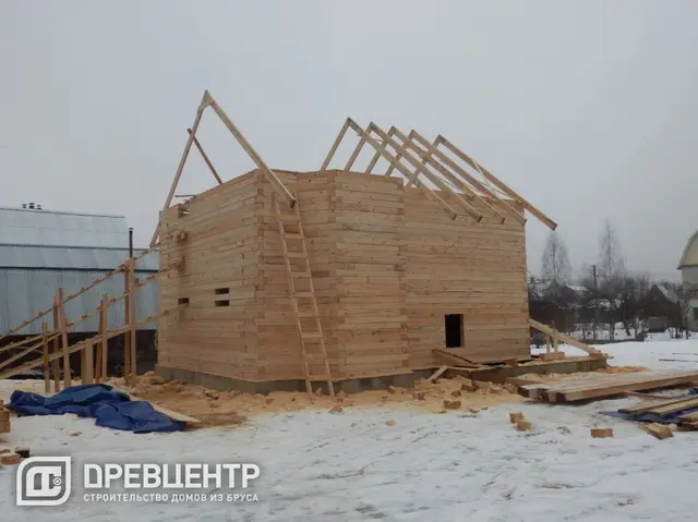 Строительство дома из бруса, размером 7х9 Раменский район д.Юрово, фото 13 из 27
