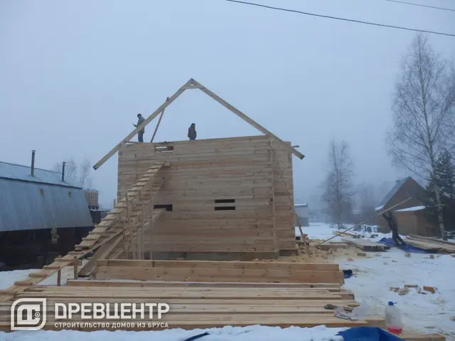 Строительство дома из бруса, размером 7х9 Раменский район д.Юрово, фото 11 из 27