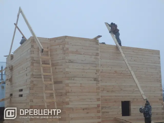 Строительство дома из бруса, размером 7х9 Раменский район д.Юрово, фото 12 из 27