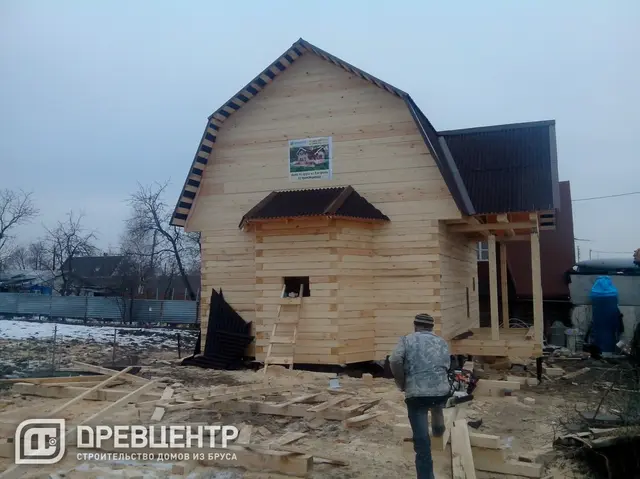 Строительство дома из бруса 6х8, Раменский район, д.Сельвачево, фото 18 из 20